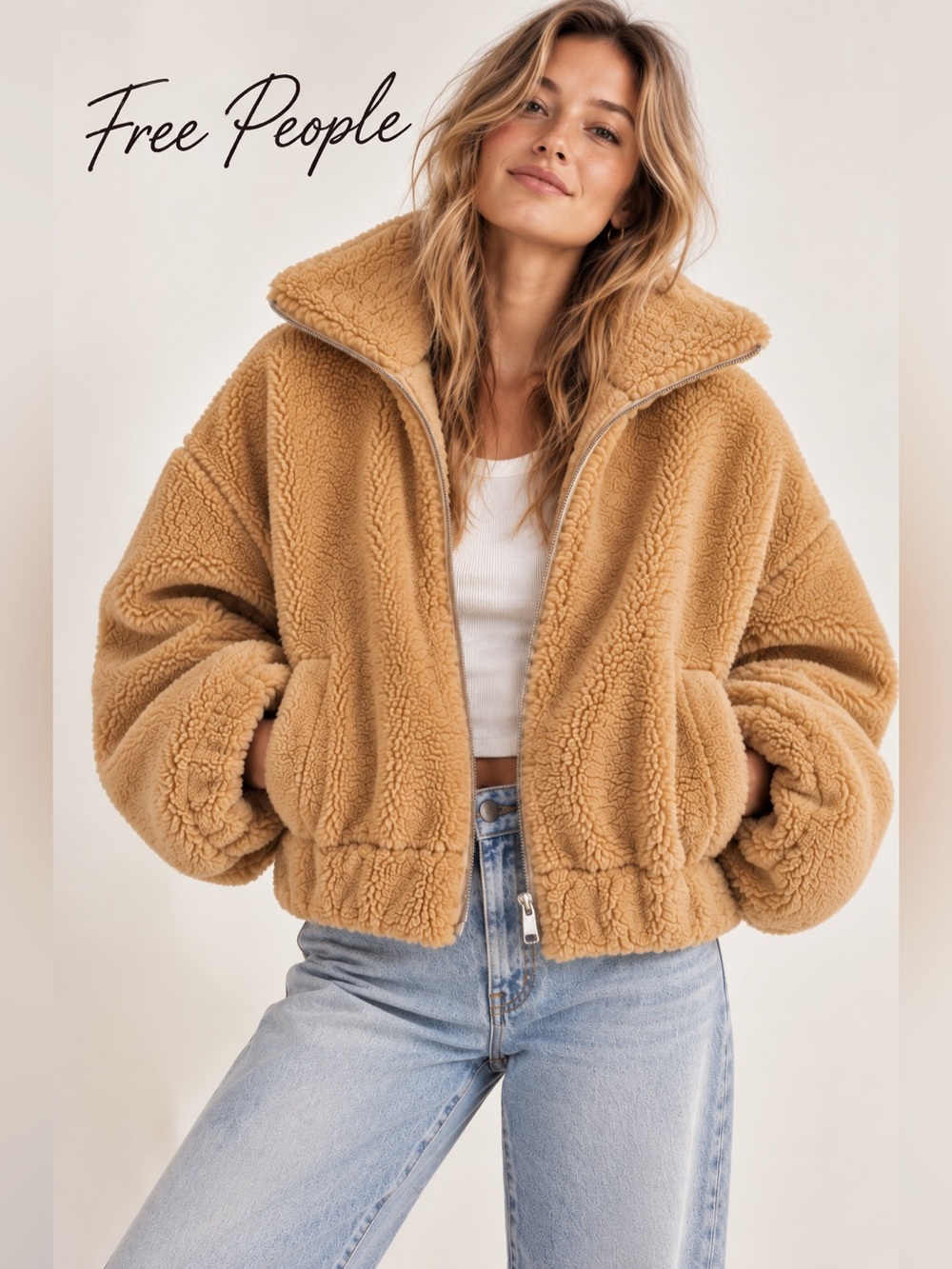 NWT Free People Get Cozy Teddy Jacket. $168. M